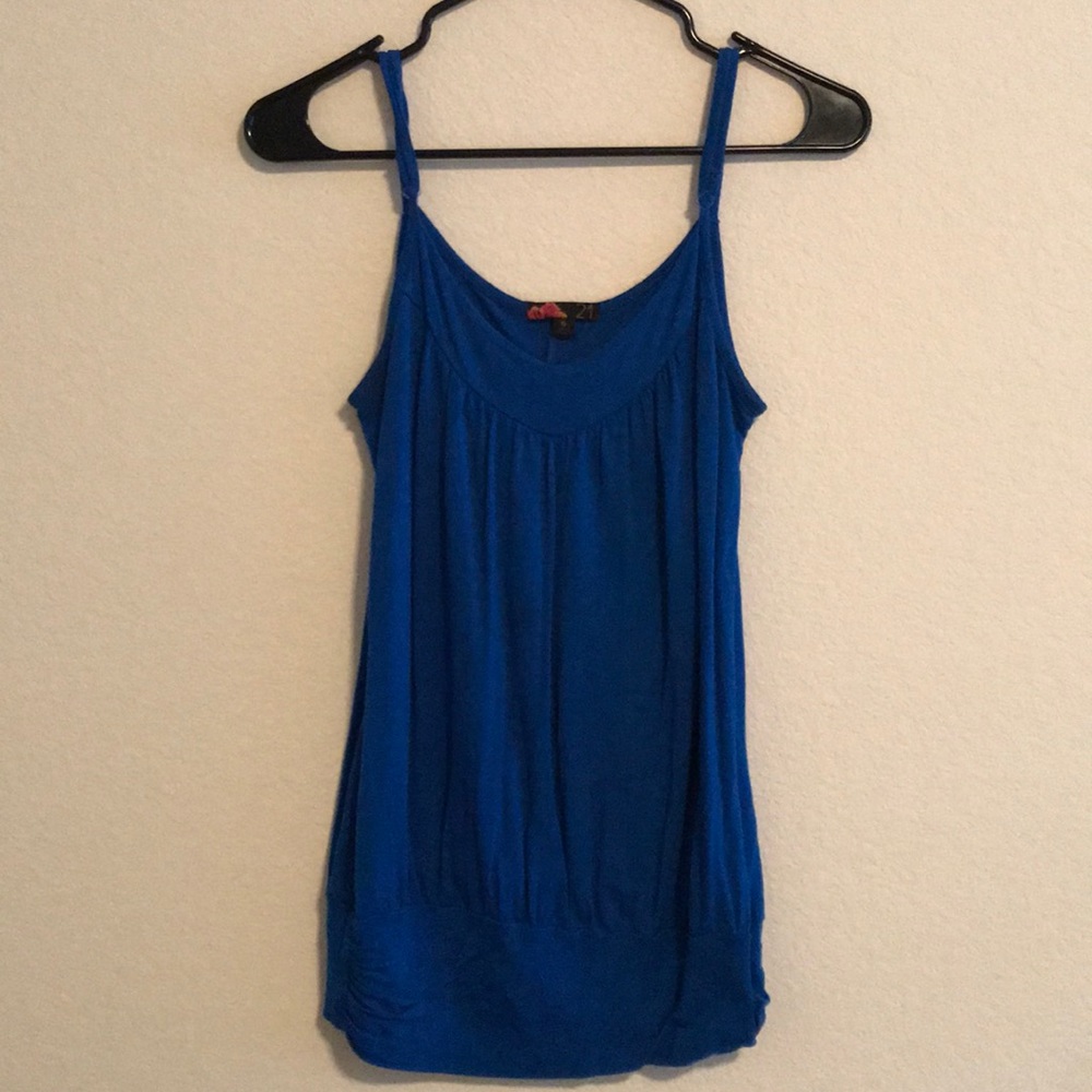 FOREVER21 Long Blue Fashion Tank